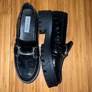 Steve Madden Platform Loafers - Black Size 7